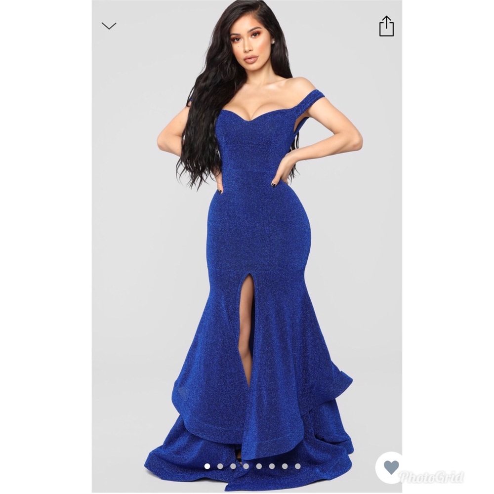 A medium size royal blue dress